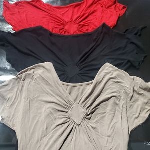 Bundle of 3 dressy flutter sleeve tops